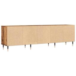 Berkfield Home TV Cabinet Old Wood 150x30x44.5 cm Engineered Wood in Brown - thumbnail 7