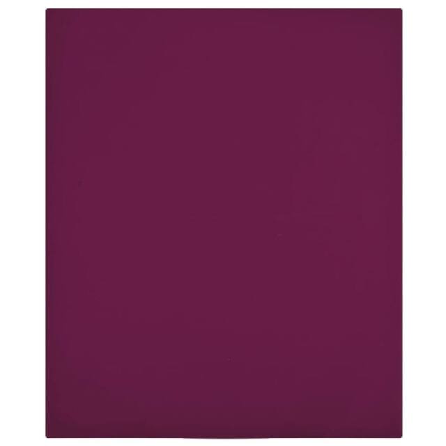 Berkfield Home Jersey Fitted Sheets 2 pcs Bordeaux 140x200 cm Cotton in Burgundy - image 1