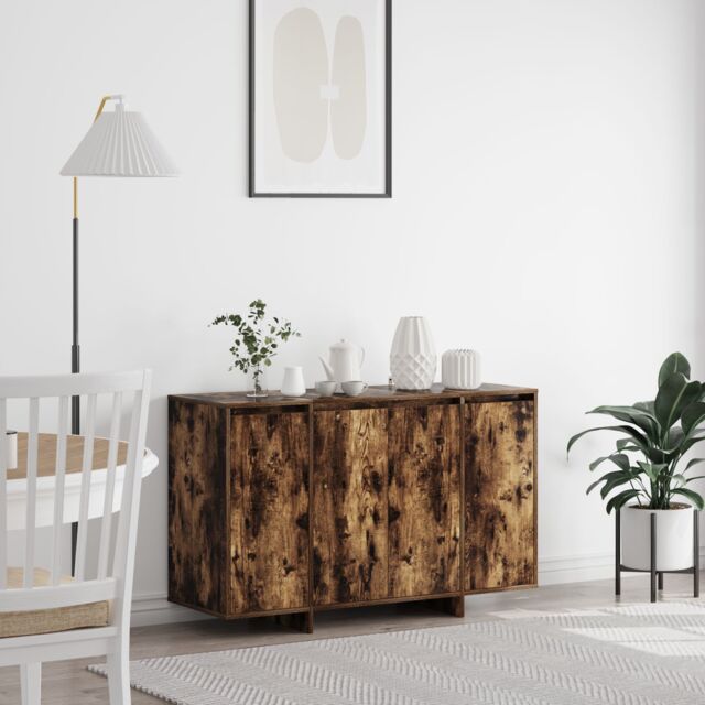Berkfield Home Smoked Oak Sideboard Smoked Oak Engineered Wood 120 x 41 x 75 cm in Brown - image 1