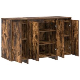 Berkfield Home Smoked Oak Sideboard Smoked Oak Engineered Wood 120 x 41 x 75 cm in Brown - thumbnail 5