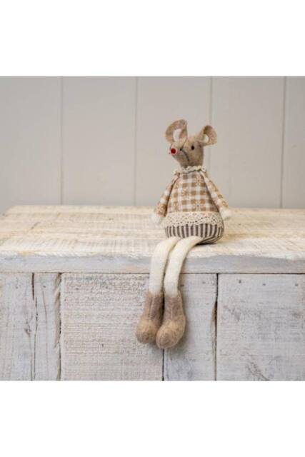 KDMD Brown Fabric Sitting Mouse - image 1