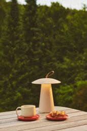 Nordlux Modern Outdoor Table Battery Light Sand Aluminium Intergrated LED Touch Dimmer - Battery, IP54 in Light Beige - thumbnail 2