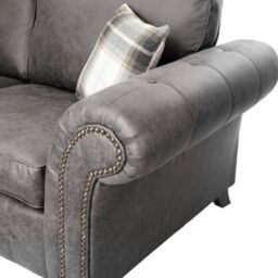 Furniture 786 Oakland Suede Leather 3&2 Seater Sofa Set in Black - thumbnail 3