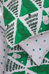 Furn Hide & Seek Santa Christmas Reversible Duvet Cover Set in Green - Size: Toddler - thumbnail 4