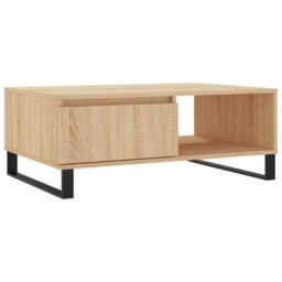 Berkfield Home Coffee Table Sonoma Oak 90x60x35 cm Engineered Wood in Brown - Size: 90 x 60 x 35 cm - thumbnail 2