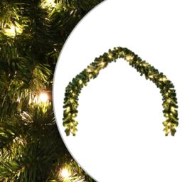 Berkfield Home Christmas Garland with LED Lights 5 m - thumbnail 1