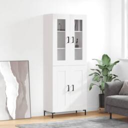 Berkfield Home Highboard White 69.5x34x180 cm Engineered Wood - thumbnail 2
