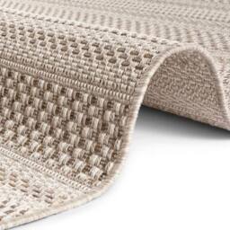 THE RUGS Arras Indoor Outdoor Rug & Runner Flatwoven Polypropylene Rug in Cream - Size: 80 cm x 150 cm - thumbnail 3