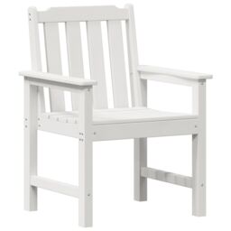 Berkfield Home Garden Dining Chairs 4 pcs White 65, 5x55, 5x88 cm HDPE - thumbnail 4