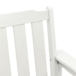 Berkfield Home Garden Dining Chairs 4 pcs White 65, 5x55, 5x88 cm HDPE - thumbnail 8