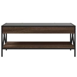Berkfield Home Decorative Coffee Table with Infinity LED Brown Oak 90x50x38 cm - Size: 90 x 50 x 38 cm - thumbnail 6
