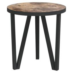 Berkfield Home Tea Table Black & Yellow Ã˜35 cm MDF in Brown - thumbnail 2