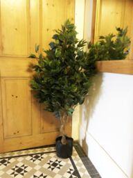 Leaf 110cm Realistic Artificial Ficus Tree / Plant Copper Planter in Green - thumbnail 4