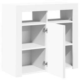 Berkfield Home Sideboard with LED Lights White 80x35x75 cm - Size: 80 x 35 x 75 cm - thumbnail 7