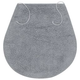 Berkfield Home Bathroom Mat Set 3 Pieces Fabric Grey - thumbnail 4