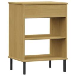 Berkfield Home Console Cabinet with Metal Legs Brown Solid Wood Pine OSLO - thumbnail 7