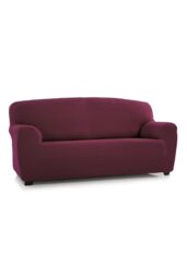 Homescapes Luxury 'Clare' Two Seater Armchair Cover Slipcover Protector in Purple - thumbnail 1
