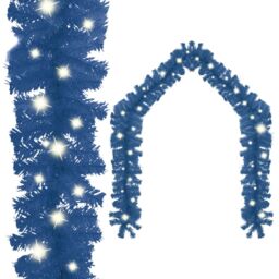 Berkfield Home Christmas Garland with LED Lights 20 m Blue - thumbnail 1