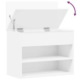 Berkfield Home Shoe Bench White 60x30x45 cm Engineered Wood - Size: 60 x 30 x 45 cm - thumbnail 8