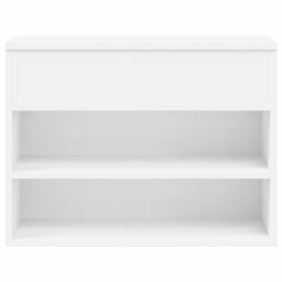 Berkfield Home Shoe Bench White 60x30x45 cm Engineered Wood - Size: 60 x 30 x 45 cm - thumbnail 5
