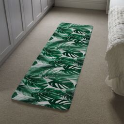 Benjamin Tate Design Palm Leaves Runner Rug in Natural - Size: 67 cm x 230 cm - thumbnail 4