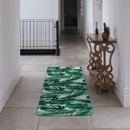 Benjamin Tate Design Palm Leaves Runner Rug in Natural - Size: 67 cm x 230 cm - thumbnail 3