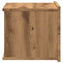 Berkfield Home Wall-mounted Bedside Cabinet Artisan Oak 40x32x30 cm in Brown - Size: 40 x 32 x 30 cm - thumbnail 6