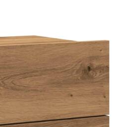 Berkfield Home Wall-mounted Bedside Cabinet Artisan Oak 40x32x30 cm in Brown - Size: 40 x 32 x 30 cm - thumbnail 8
