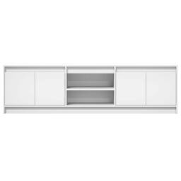 Berkfield Home TV Cabinet with LED White 180x34x50 cm Engineered Wood - Size: 180 x 34 x 50 cm - thumbnail 6