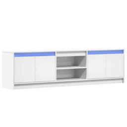 Berkfield Home TV Cabinet with LED White 180x34x50 cm Engineered Wood - Size: 180 x 34 x 50 cm - thumbnail 3