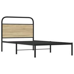 Berkfield Home Bed Frame Without Mattress 100x190 cm Sonoma Oak Engineered Wood in Brown - thumbnail 5