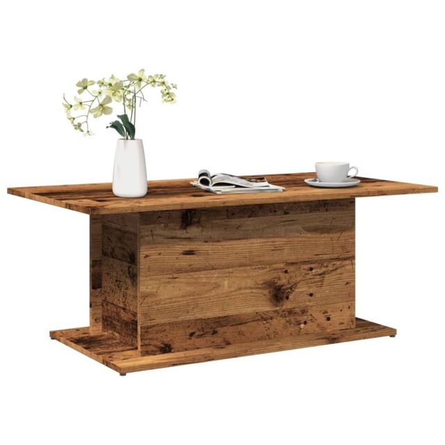 Berkfield Home Coffee Table Old Wood 102x55.5x40 cm Engineered Wood in Brown - image 1