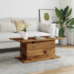 Berkfield Home Coffee Table Old Wood 102x55.5x40 cm Engineered Wood in Brown - thumbnail 3