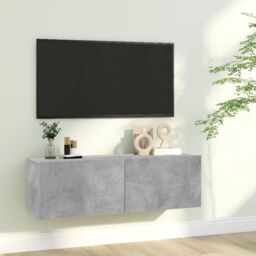 Berkfield Home TV Cabinet Concrete Grey 100x30x30 cm Engineered Wood - Size: 100 x 30 x 30 cm - thumbnail 1