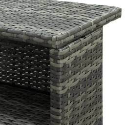Berkfield Home Elegant 5 Piece Garden Bar Set with Cushions Poly Rattan Grey - thumbnail 9