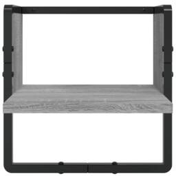 Berkfield Home 4 Piece Wall Shelf Set with Bars Grey Sonoma Engineered Wood - thumbnail 5