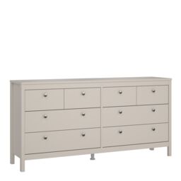 Furniture To Go Madrid Double Dresser 4+4 Drawers in Cashmere in Beige