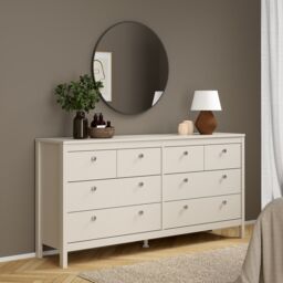 Furniture To Go Madrid Double Dresser 4+4 Drawers in Cashmere in Beige - thumbnail 7
