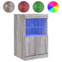 Berkfield Home Sideboard with LED Lights Grey Sonoma 41x37x67 cm - Size: 41 x 37 x 67 cm - thumbnail 3