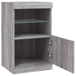 Berkfield Home Sideboard with LED Lights Grey Sonoma 41x37x67 cm - Size: 41 x 37 x 67 cm - thumbnail 7