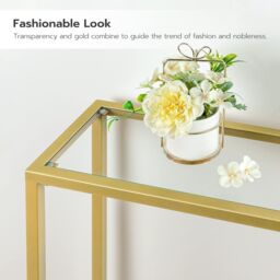 Storvo Gold Metal Hallway Console Table - thumbnail 5