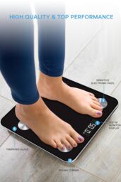 Get Fit Smart Bathroom Scales Digital Body Weighing Scale Connect IOS/Android in Black - thumbnail 4
