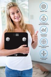 Get Fit Smart Bathroom Scales Digital Body Weighing Scale Connect IOS/Android in Black - thumbnail 6