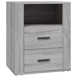 Berkfield Home Classic Bedside Cabinet Grey Sonoma 50x36x60 cm Engineered Wood - Size: 50 x 36 x 60 cm - thumbnail 3