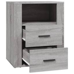 Berkfield Home Classic Bedside Cabinet Grey Sonoma 50x36x60 cm Engineered Wood - Size: 50 x 36 x 60 cm - thumbnail 6