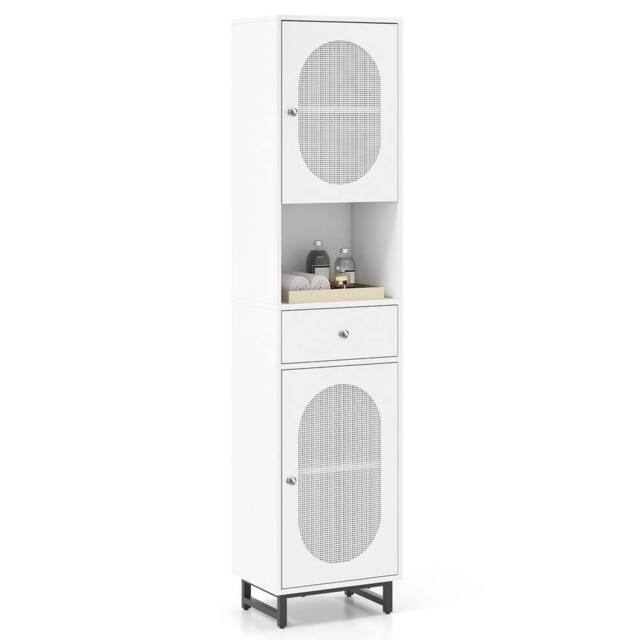 Kelvenix Living Room Storage Organizer Bathroom Cabinet in White - image 1