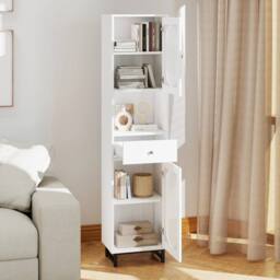 Kelvenix Living Room Storage Organizer Bathroom Cabinet in White - thumbnail 4