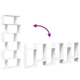Berkfield Home Room Divider Bookcase 6-Tier White 70x24x193 cm Engineered Wood - Size: 70 x 24 x 193 cm - thumbnail 8