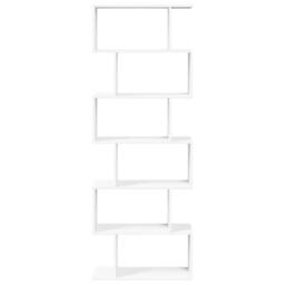 Berkfield Home Room Divider Bookcase 6-Tier White 70x24x193 cm Engineered Wood - Size: 70 x 24 x 193 cm - thumbnail 5