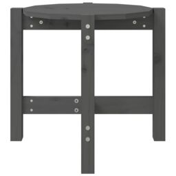 Berkfield Home Coffee Table Grey Ã˜ 52.5x45 cm Solid Wood Pine - thumbnail 5